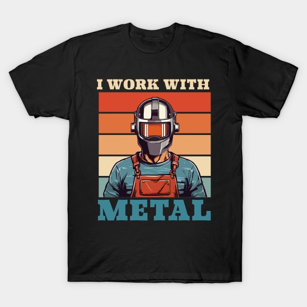 Western Welder Retro Themed Gift T-Shirt by GrafiqueDynasty